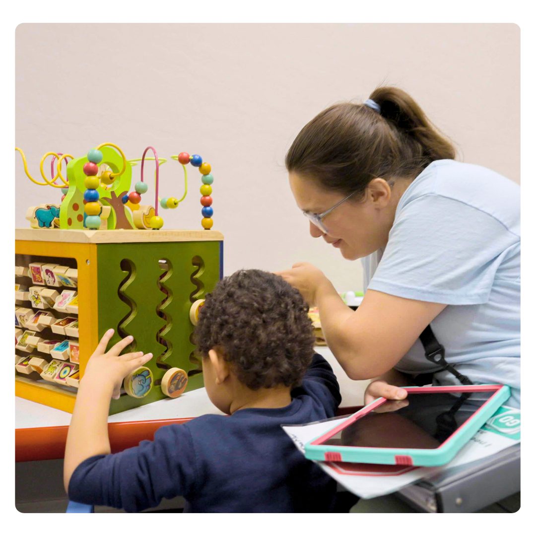 Sensory play with a client